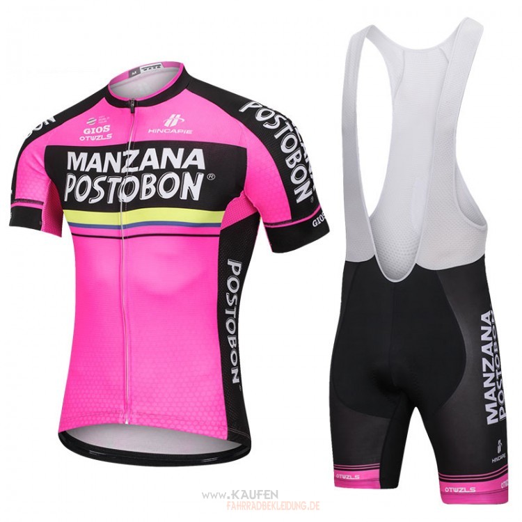 Maglia Manzana Postobon Kurzarmtrikot 2018 Und Kurze Tragerhose 2018 Rosa